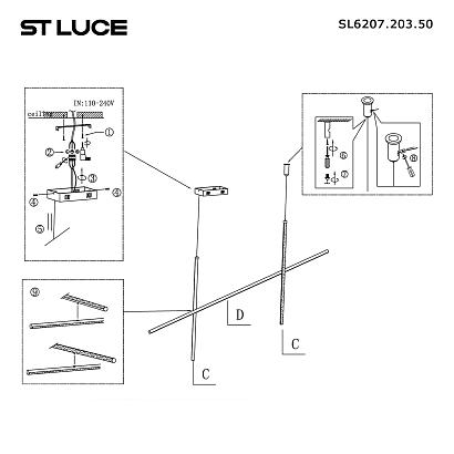 люстры sl6207.203.50 светильник подвесной st-luce , доставка по Казахстану 