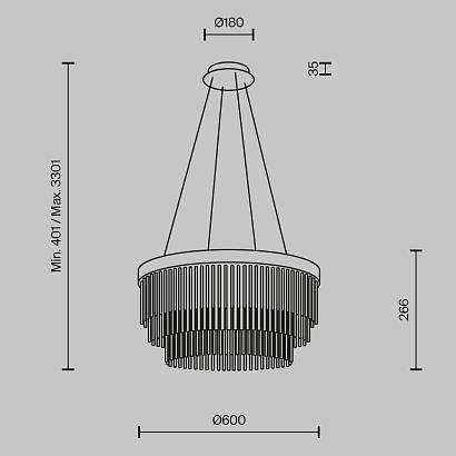люстры подвесной светильник maytoni mod486pl-l38bsk trove, доставка по Казахстану 