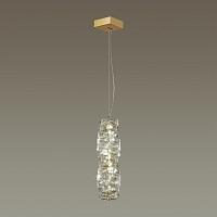 4999/10l hall odl23 433 золотой/прозрачный/металл/хрусталь подвес led 10w 4000k straza, доставка по Казахстану 
