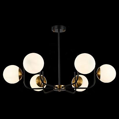купить SLE1098-402-06 Люстра потолочная Черный, Латунь/Белый E27 6*60W CIANE в Алматы, svet.kz, доставка по Казахстану 