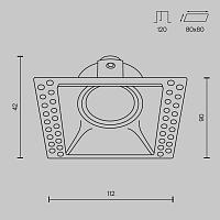 Дополнительная картинка Встраиваемый светильник Technical DL042-01-SQ-B