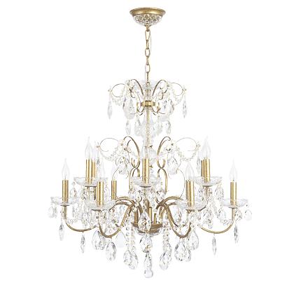 люстра crystal lux odelis sp12 gold crystal lux 2571/312, доставка по Казахстану 