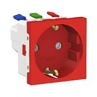Розетка Schneider Electric Unica New Modular с/з со шторками 16A 250V NU305703 
