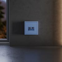 Накладка для розетки TV+RJ45 кат. 6, S70 (деним) 
