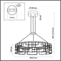 Дополнительная картинка 7059/44L HIGHTECH Odeon Light  Люстра ZAHA