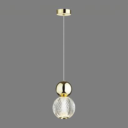 5008/7l l-vision odl23 419 золотой/прозрачный/металл/акрил подвес led 7w 4000k 350лм crystal, доставка по Казахстану 
