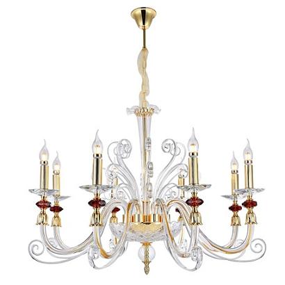 crystal lux люстра catarina sp8 v2 gold/transparent-cognac, доставка по Казахстану 