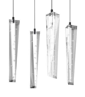 390209 люстра диммируемая sardenara, 6x5,4w (led), ?530, сталь, черный  / стекло с воздушными пузырь, доставка по Казахстану 