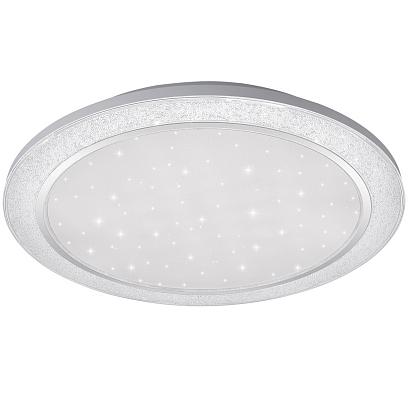 люстры светильник led luno rgb управляемый 60w + 8w rgb димм. 3000-6500k max 4900lm пульт ду эффект  звездного неба  rgb по канту эффект  колотого льда  74x5, доставка по Казахстану 