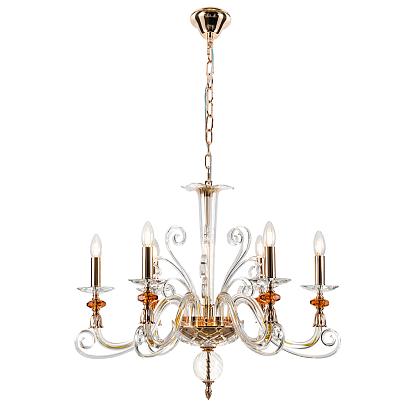 люстры люстра crystal lux catarina sp6 v2 gold/transparent-cognac crystal lux 1361/306, доставка по Казахстану 