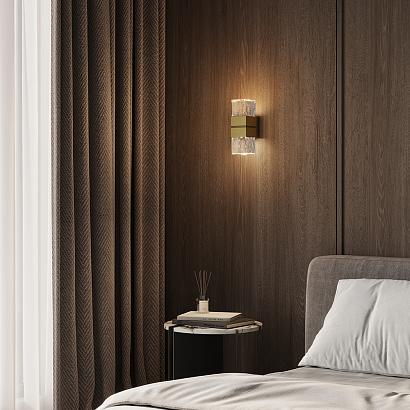 С 1 плафоном на стену Настенный светильник (бра) Maytoni MOD505WL-L12BS3K Torris, доставка по Казахстану 