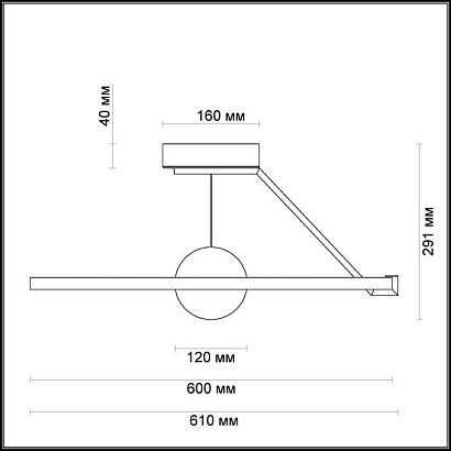 люстры потолочный светодиодный светильник odeon light l-vision lond 4032/40cl, доставка по Казахстану 