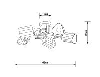 люстры потолочная люстра arte lamp glamore a5076pl-5bk, доставка по Казахстану 