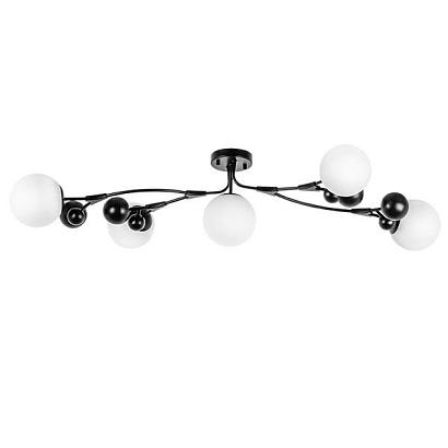 Потолочные 815557  MX22502-5A  Люстра CROCO 5х5W  led  G9 ЧЕРНЫЙ МАТОВЫЙ - БЕЛЫЙ  в комплекте, доставка по Казахстану 