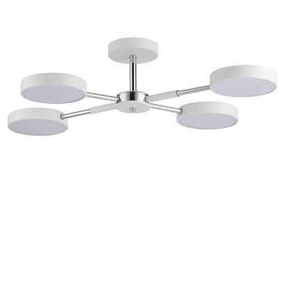 люстры 5659/72cl ledio ln23 белый, хром светильник потолочный led 3902лм 3000-6000к 72w 220v mika, доставка по Казахстану 