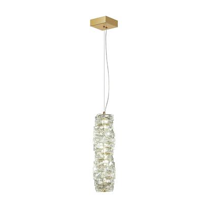 4999/10l hall odl23 433 золотой/прозрачный/металл/хрусталь подвес led 10w 4000k straza, доставка по Казахстану 