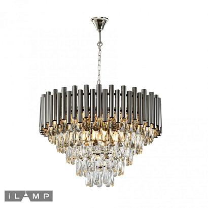 люстры подвесная люстра ilamp savage p9510-8 nickel, доставка по Казахстану 