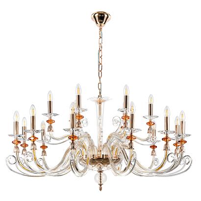 люстры люстра crystal lux catarina sp12+6 v2 gold/transparent-cognac crystal lux 1361/318, доставка по Казахстану 