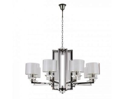 люстры newport 4400 4408+1/c black glossy , люстра, black glossy clear crystal clear glass d87*h53 cm e14 8*60w+ led 2*5w, доставка по Казахстану 