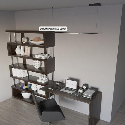 светильник подвесной crystal lux largo sp33w l1770 black crystal lux 0780/233, доставка по Казахстану 